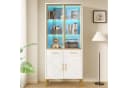 Merax Vitrine mit LED Beleuchtung und Marmoroptik Bild 2