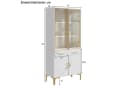Merax Vitrine mit LED Beleuchtung und Marmoroptik Bild 5