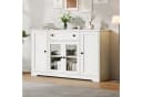 Merax Sideboard Weiß mit Glastüren und verstellbaren Einlegeböden Bild 3