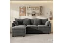 Merax Ecksofa Chenille L-förmig mit Chaiselongue Beige/Grau Bild 3