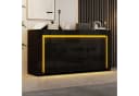 Merax Sideboard Hochglanz mit LED-Beleuchtung Schwarz/Weiß Bild 2