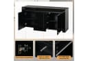 Merax Sideboard Hochglanz mit LED-Beleuchtung Schwarz/Weiß Bild 5