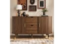 Merax Sideboard Walnuss 140 cm mit Schubladen & Schiebetüren Bild 3