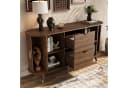 Merax Sideboard Walnuss 140 cm mit Schubladen & Schiebetüren Bild 4