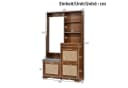 Merax Flurgarderobe mit Rattan-Front, Schuhschrank und Sitzbank Bild 5