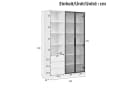 Merax Vitrine Hochschrank mit LED-Beleuchtung und Glastüren Weiß Bild 5