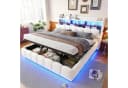 Merax Polsterbett 180x200 mit LED, USB, Lammfellstoff Bild 2