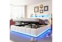 Merax Polsterbett 180x200 mit LED, USB, Lammfellstoff Bild 3