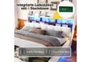 Merax Polsterbett 180x200 mit LED, USB, Lammfellstoff Bild 5