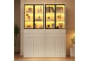 Merax Vitrine mit LED-Beleuchtung und 4 Glastüren Bild 1