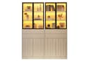 Merax Vitrine mit LED-Beleuchtung und 4 Glastüren Bild 5