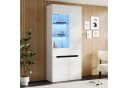 Merax Glasvitrine mit LED-Beleuchtung und Hochglanzfront Bild 2