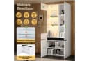 Merax Glasvitrine mit LED-Beleuchtung und Hochglanzfront Bild 4
