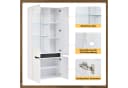 Merax Glasvitrine mit LED-Beleuchtung und Hochglanzfront Bild 5