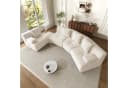 Merax 4-Sitzer Modulsofa Cordstoff Beige Grau Gelb Modern Bild 1
