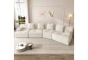 Merax 4-Sitzer Modulsofa Cordstoff Beige Grau Gelb Modern Bild 3