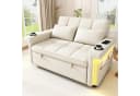 Merax Schlafsofa 2-Sitzer Beige/Grau mit Schlaffunktion, LED & USB Bild 1