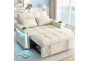 Merax Schlafsofa 2-Sitzer Beige/Grau mit Schlaffunktion, LED & USB Bild 4