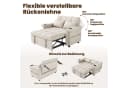Merax Schlafsofa 2-Sitzer Beige/Grau mit Schlaffunktion, LED & USB Bild 5