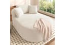 Merax Ovaler Relaxsessel Cord Beige/Grau/Grün Multifunktionaler Loungesessel Bild 1