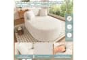 Merax Ovaler Relaxsessel Cord Beige/Grau/Grün Multifunktionaler Loungesessel Bild 5