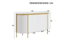 Merax Sideboard Weiß Ovale Form Riffeloptik Bild 5