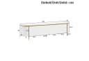 Merax TV Lowboard 180 cm Weiß Schwarz Riffeloptik Grifflose Türen Bild 5
