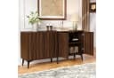 Merax Sideboard 140 cm Walnussholz Optic 4 Türen Soft-Close Bild 1