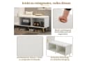 Merax Schuhschrank mit Sitzbank Weiß Gold Hochglanz Bild 5