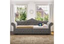 Merax Daybett 90x200cm/180x200cm Samt Grau Beige LED USB Bild 1