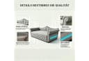 Merax Daybett 90x200cm/180x200cm Samt Grau Beige LED USB Bild 5