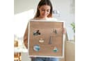 Tulup Magnettafel mit Rahmen Braun Holzstruktur Bild 1