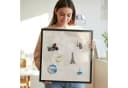 Tulup Magnettafel Beige Marmor mit Rahmen Bild 1