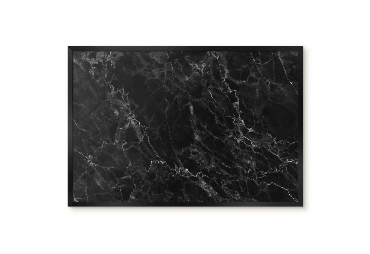 Tulup Magnettafel Dekorative Tafel mit Rahmen Schwarzer Marmor - Bild 2