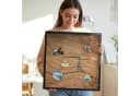 Tulup Magnettafel Braun Schwarz Rahmen Holzmaserung Bild 1