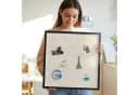 Tulup Magnettafel Modern mit Stahlplatte und Polystyrolrahmen Bild 1
