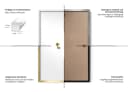 Tulup Magnettafel Modern mit Stahlplatte und Polystyrolrahmen Bild 3