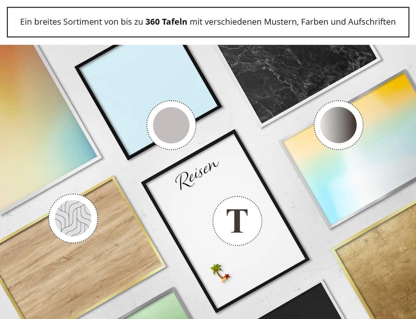 Tulup Magnettafel Modern mit Stahlplatte und Polystyrolrahmen - Bild 4
