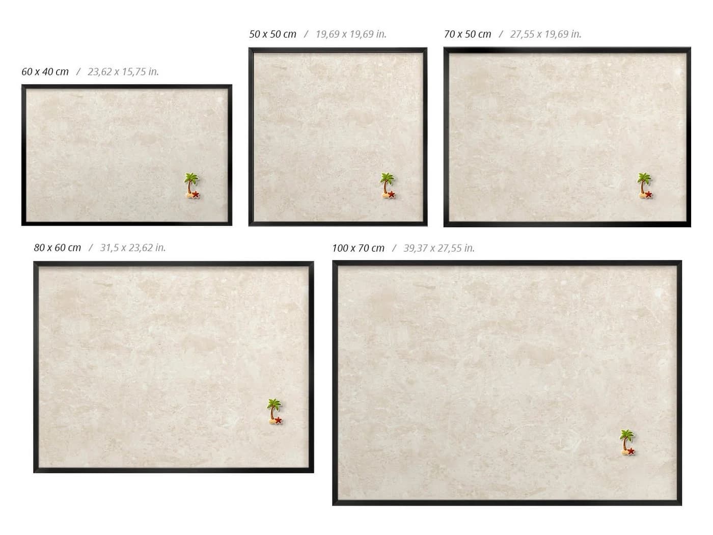 Tulup Magnettafel Modern mit Stahlplatte und Polystyrolrahmen - Bild 5