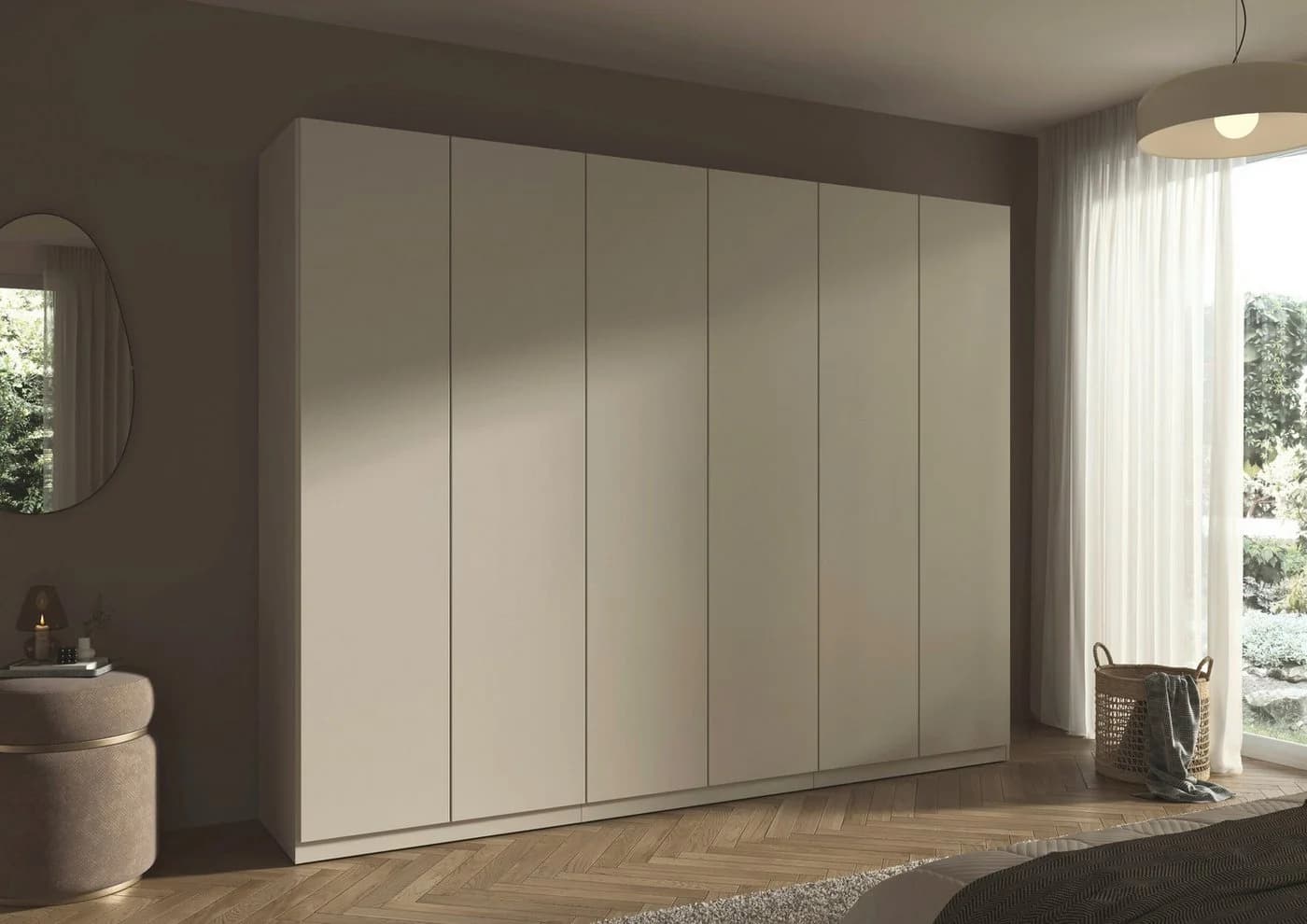 Rauch Kleiderschrank ELVIK Beige Push-to-open Premium