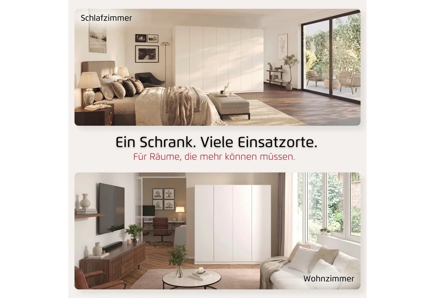 Rauch Kleiderschrank ELVIK Beige Push-to-open Premium - Bild 3