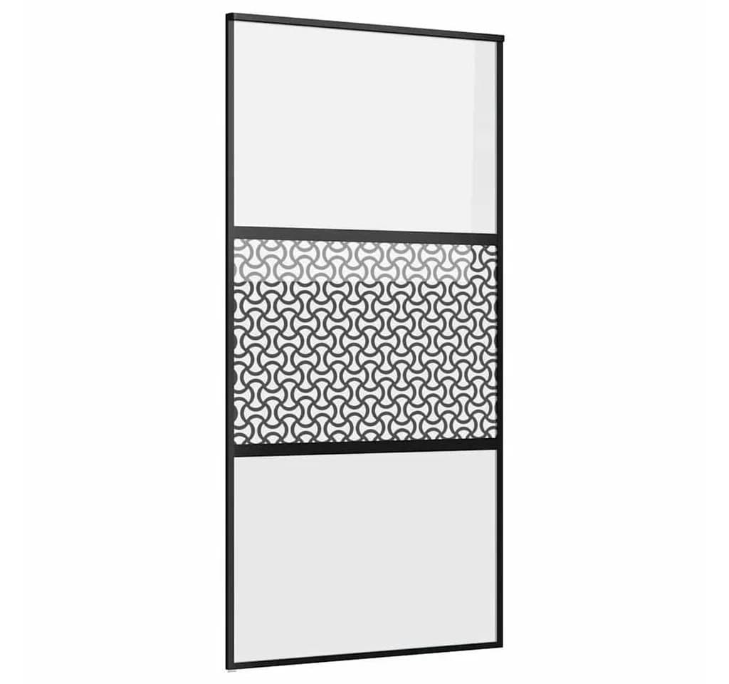 furnicato Schiebetür Glastür Schwarz Moderner Aluminiumrahmen