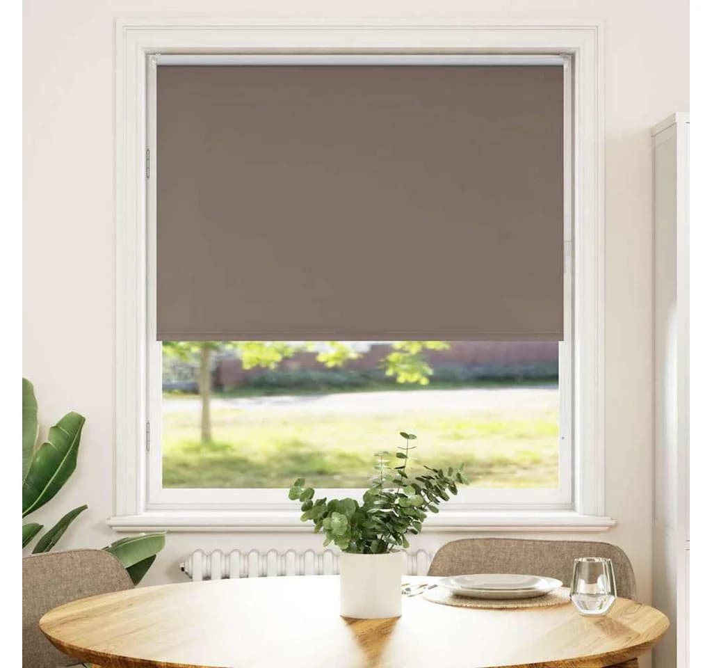 furnicato Verdunklungsrollo Kaffeebraun 105x150 cm mit Klemmträger