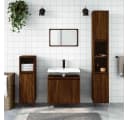 furnicato Badkommode Braun Eichen-Optik mit Eisenfüßen Bild 2