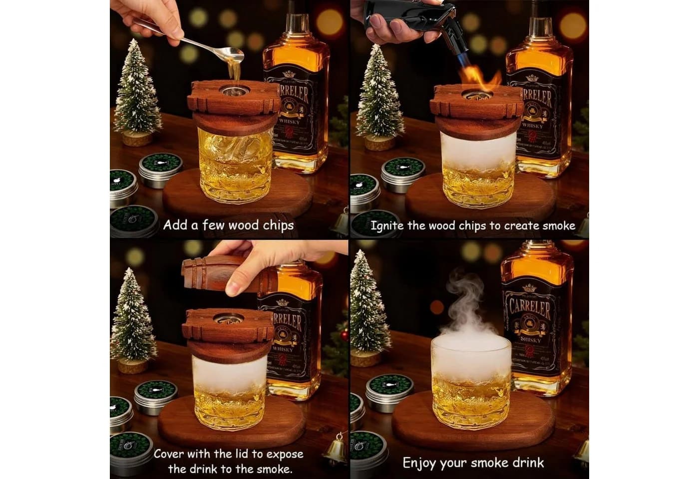 Whisky Räucher-Set mit Zubehör & Geschenkbox - Bild 5