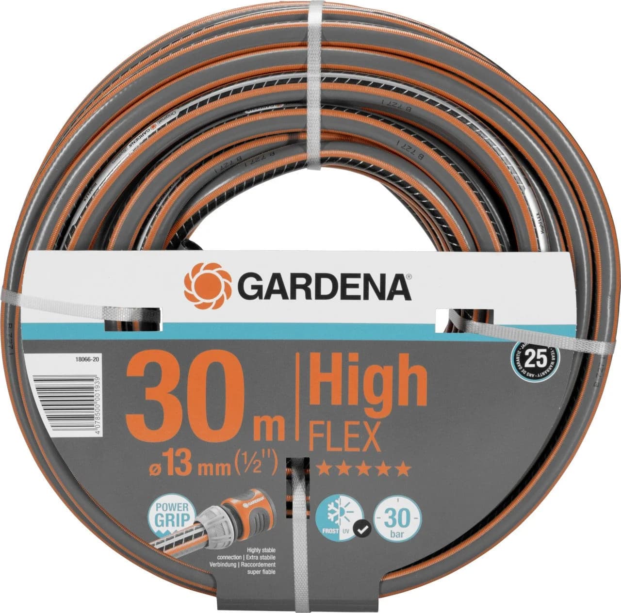 GARDENA Gartenschlauch 18066-20 HighFLEX, 30 m, 13 mm (1/2") Grau/Orange - Bild 2