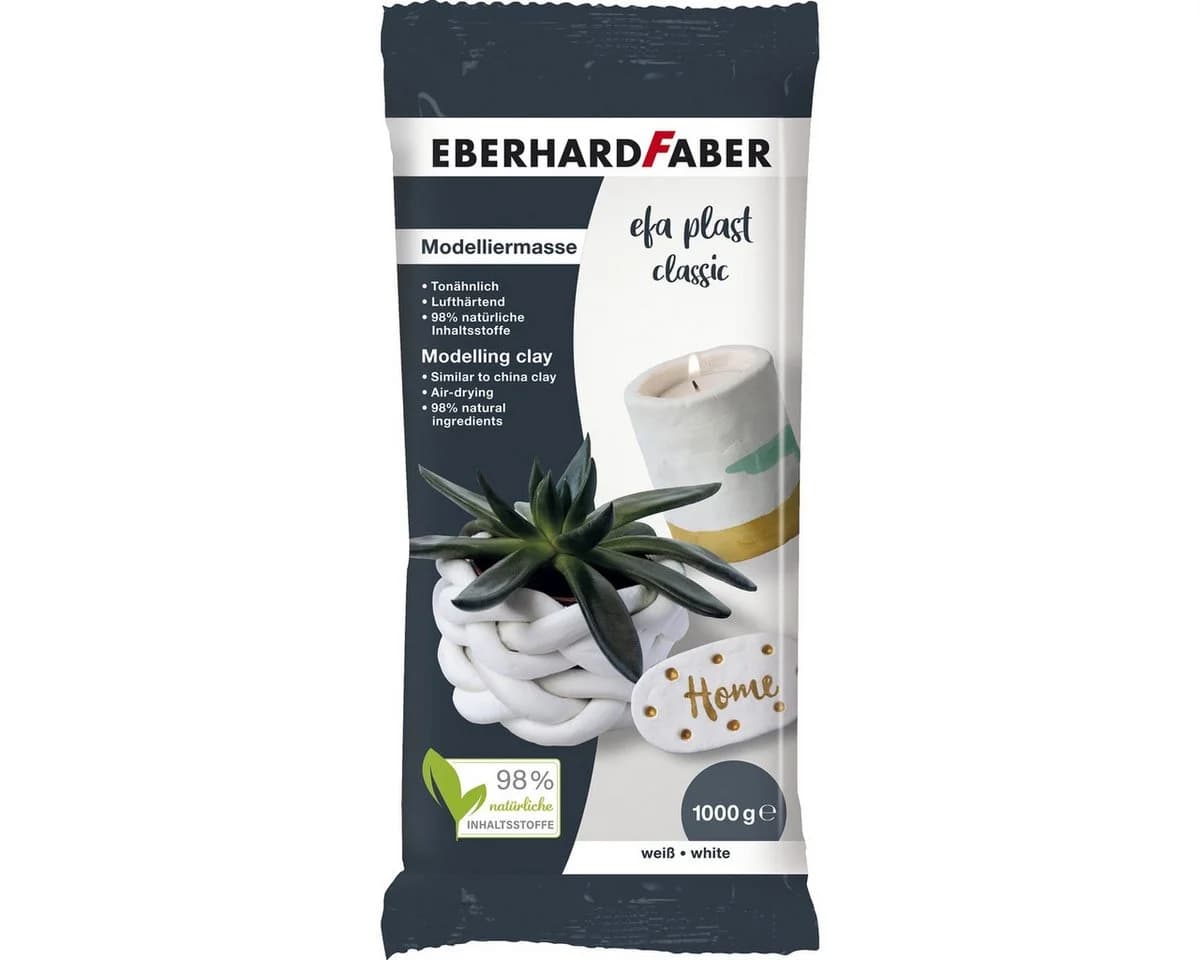 EBERHARD FABER Modelliermasse efa plast Classic weiß 1000g - Bild 2