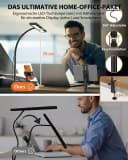 iFalarila LED Schreibtischlampe Schwarz Dimmbar USB Bild 3