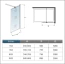 AICA Duschwand Glaswand Walk-in Dusche ESG Glas Milchglas Trennwand Bild 3