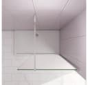 AICA Duschwand Glaswand Walk-in Dusche ESG Glas Milchglas Trennwand Bild 4